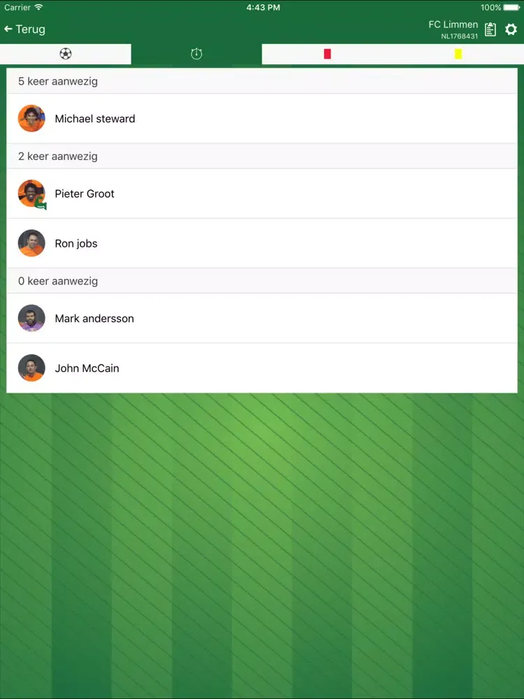 Amateur Football Assistant AFA iPad  Screenshots
