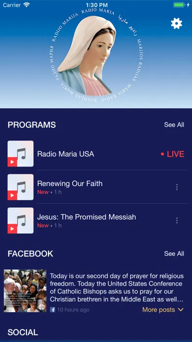 Radio Maria USA سکرین شاٹس