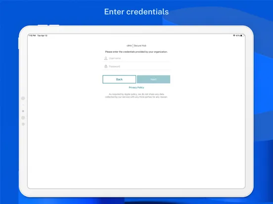 Citrix Secure Hub iPad 应用截图