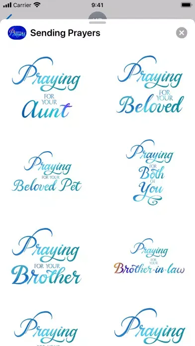 Sending Prayers Stickers स्क्रीनशॉट