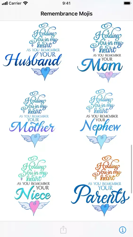 Remembrance Mojis سکرین شاٹس
