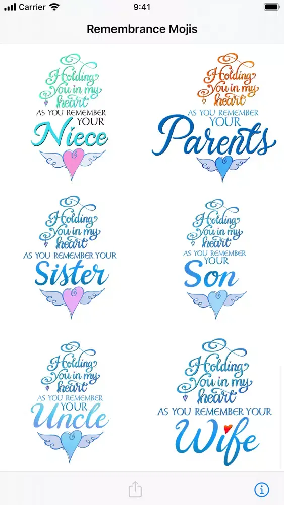 Remembrance Mojis سکرین شاٹس