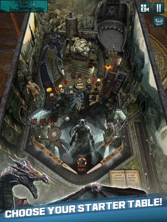 Tangkapan layar Bethesda® Pinball iPad 