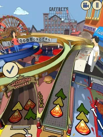 Tangkapan layar Bob's Burgers Pinball iPad 
