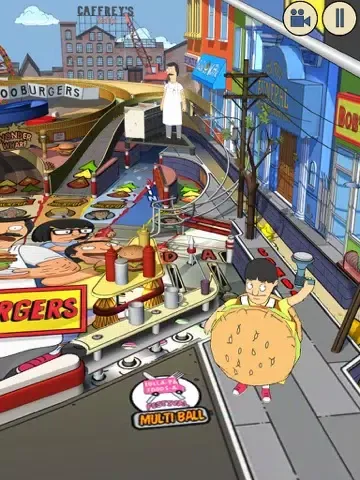 Tangkapan layar Bob's Burgers Pinball iPad 
