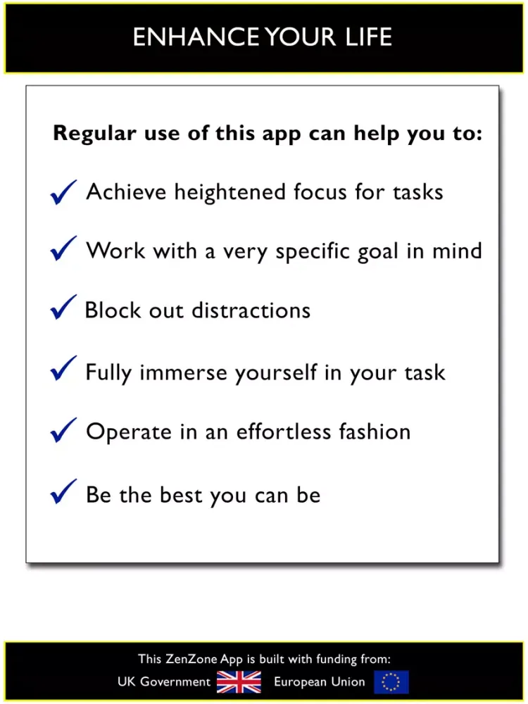 Get into the zone to focus iPad 应用截图