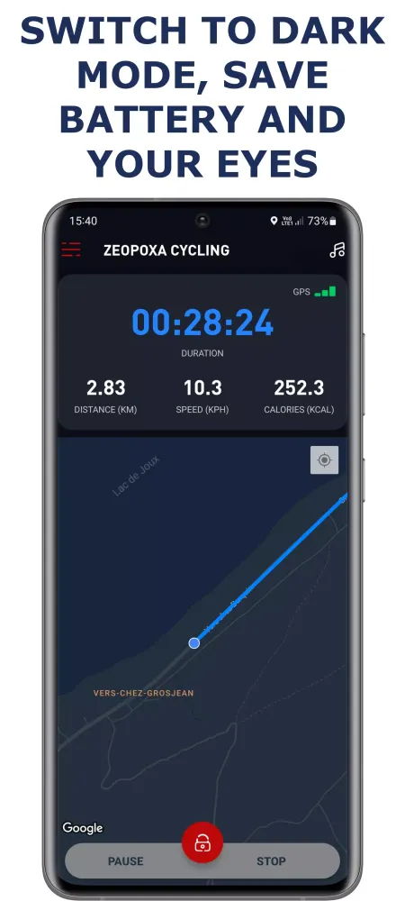 Capturas de tela do Cycling app — Bike Tracker