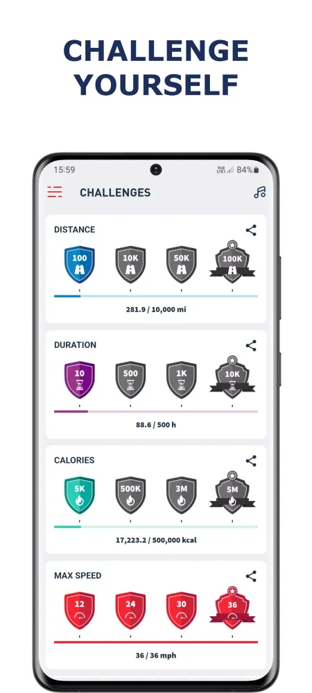 Capturas de tela do Cycling app — Bike Tracker