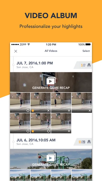 Zepp Standz Basketball سکرین شاٹس