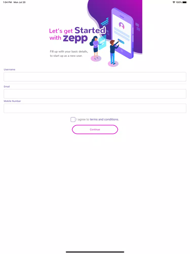 ภาพหน้าจอของ Zepp Passenger iPad 