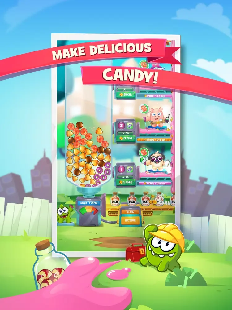 Om Nom Idle Candy iPad  Ekran Görüntüleri