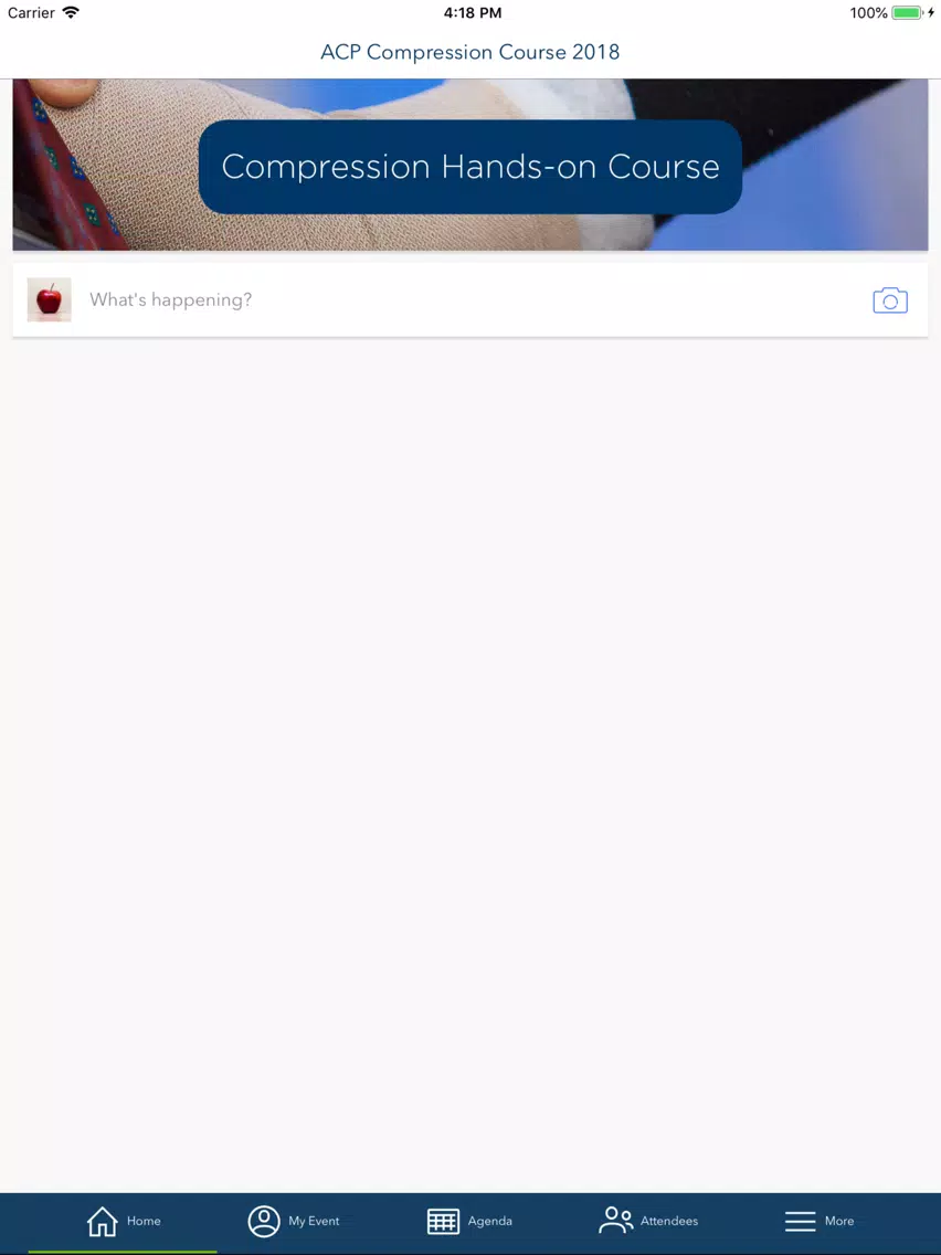 Capturas de tela do ACP Events iPad 