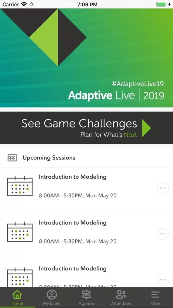 ภาพหน้าจอของ Adaptive Live 2019