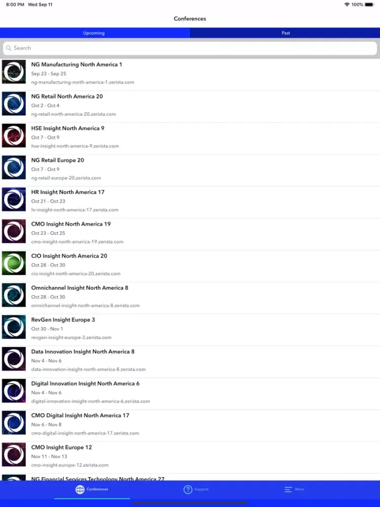 Zrzuty ekranu GDS Summits iPad 