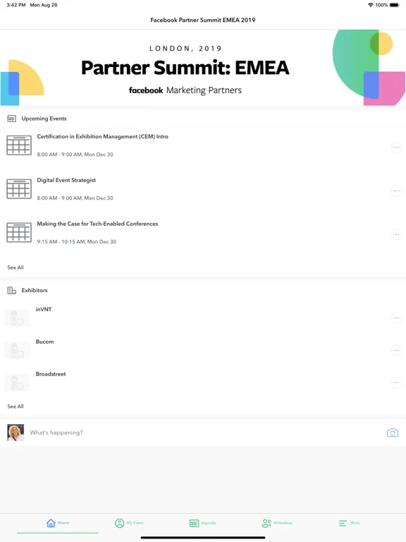 Captures d'écran de Facebook Partner Summit iPad 