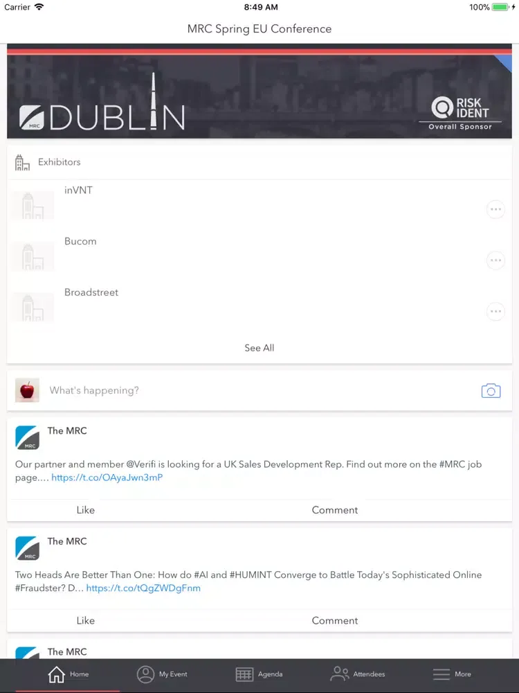 MRC Dublin 2018 iPad  سکرین شاٹس