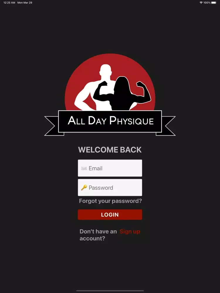 Ảnh chụp màn hình của ADP Gym iPad 