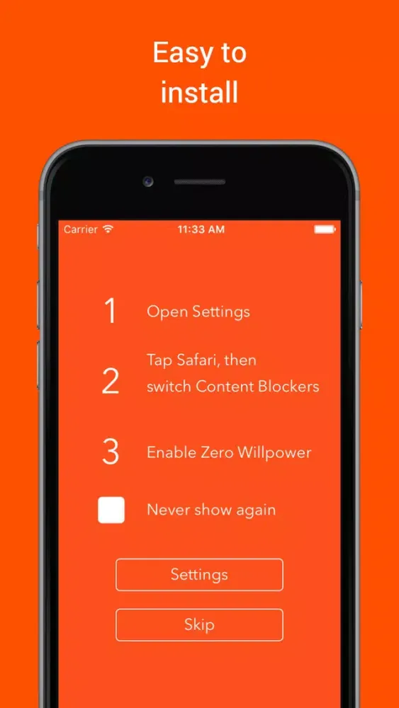 Capturas de pantalla de Zero Willpower - block distracting websites