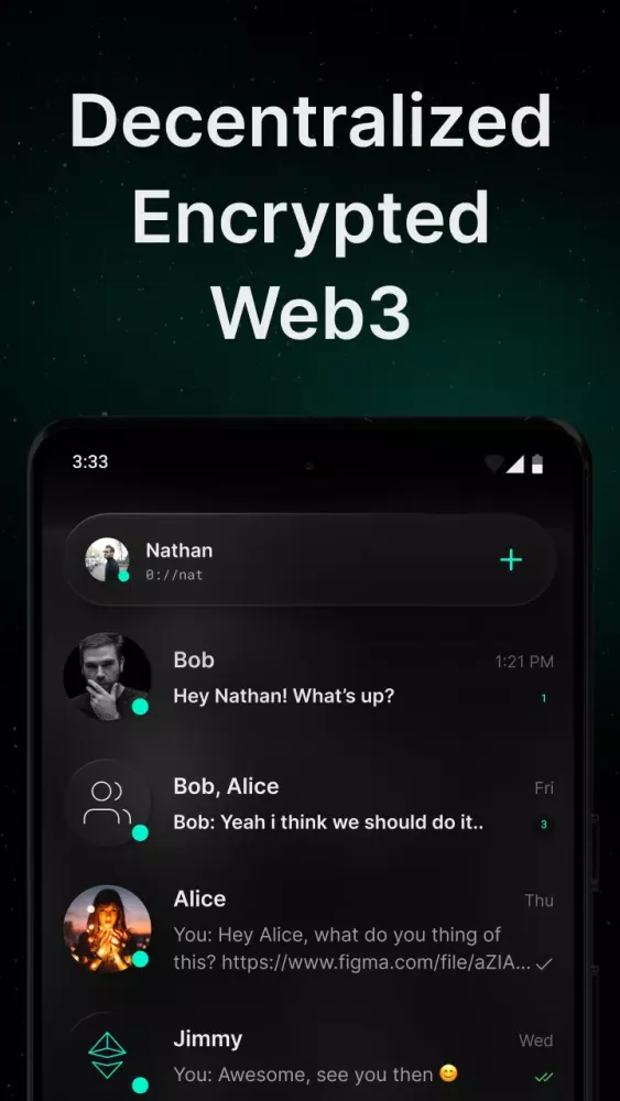 Zrzuty ekranu ZERO Messenger