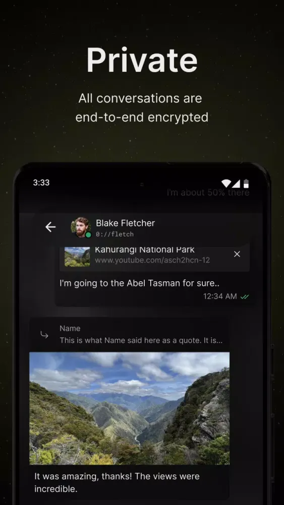 Zrzuty ekranu ZERO Messenger