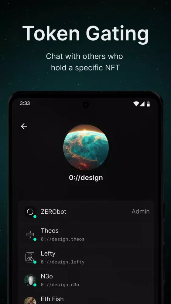 Zrzuty ekranu ZERO Messenger