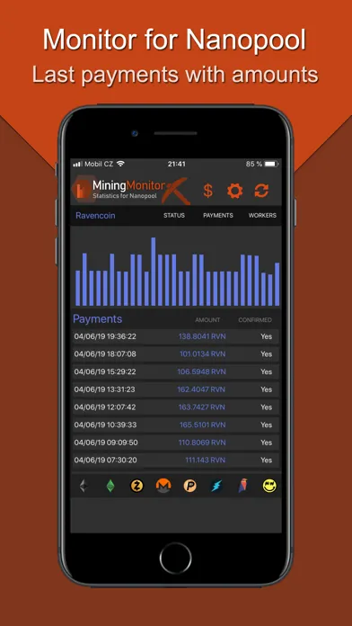 Tangkapan layar Monitor for Nanopool