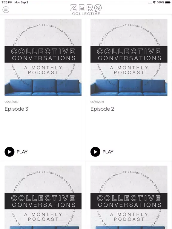 Capturas de tela do The Zero Collective App iPad 