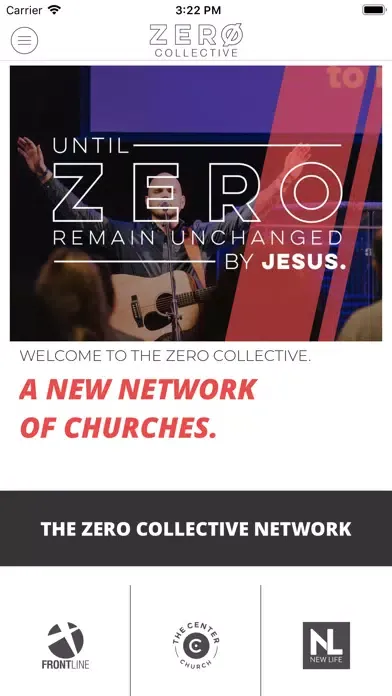 Capturas de tela do The Zero Collective App