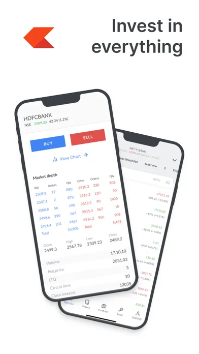 Capturas de pantalla de Zerodha Kite - Trade & Invest