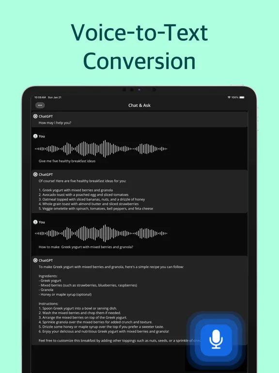 Conversational AI: Ask Chatbot iPad  Screenshots