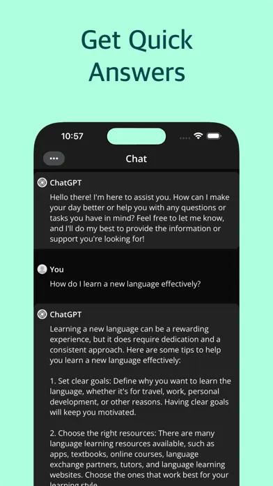 Conversational AI: Ask Chatbot Screenshots