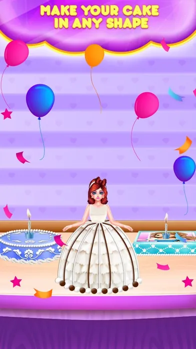 ภาพหน้าจอของ Princess Birthday Cake Maker.