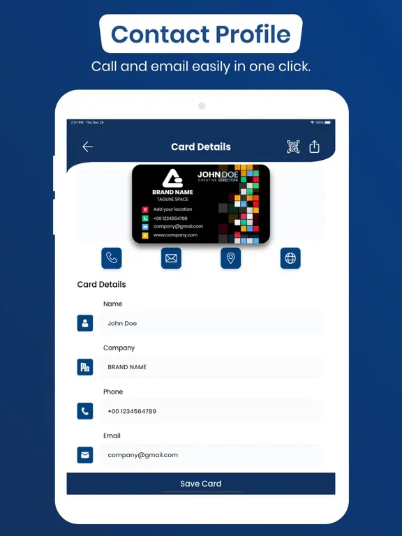 Скриншоты Business Card Scanner Reader iPad 