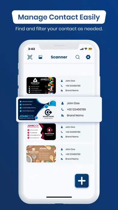 Скриншоты Business Card Scanner Reader