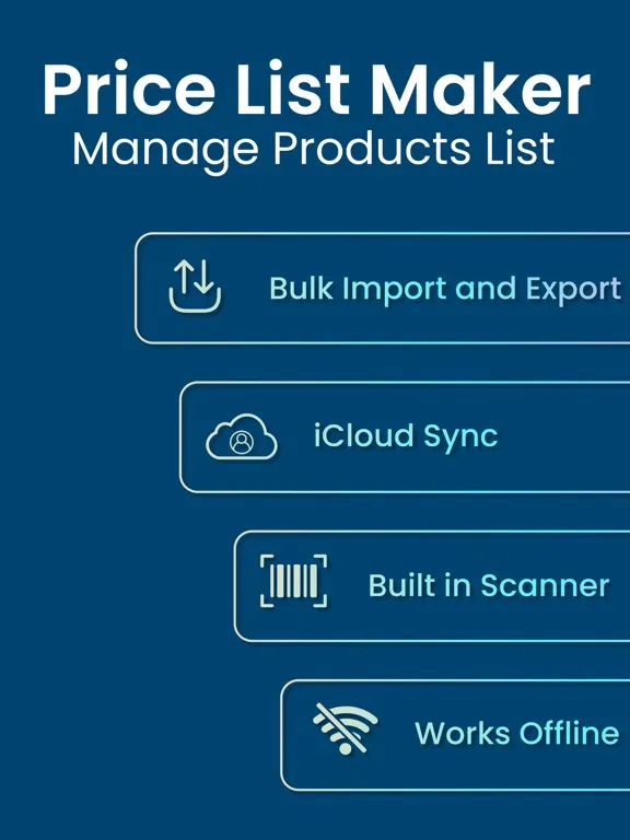 Price List Maker - Creator iPad  سکرین شاٹس
