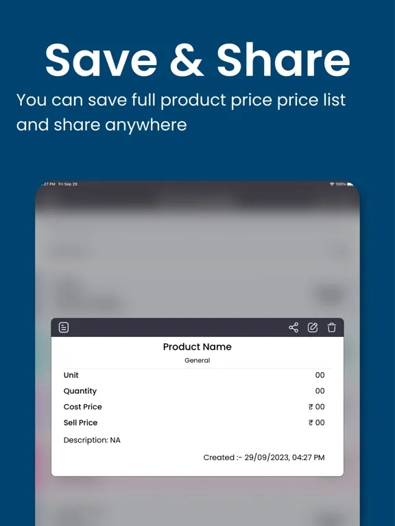 Price List Maker - Creator iPad  سکرین شاٹس
