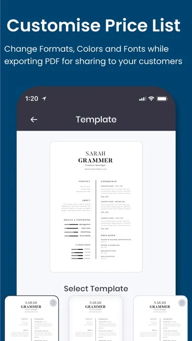 Price List Maker - Creator سکرین شاٹس