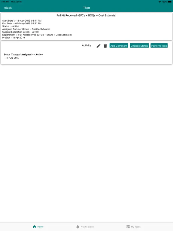 Titan ProTrack iPad  স্ক্রিনশট