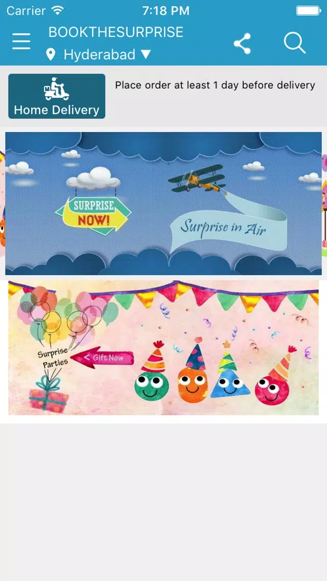 Tangkapan skrin BookTheSurprise
