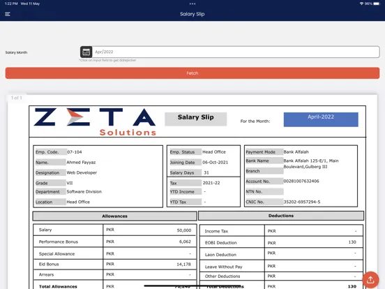 Dropware Employee Self Service iPad  স্ক্রিনশট