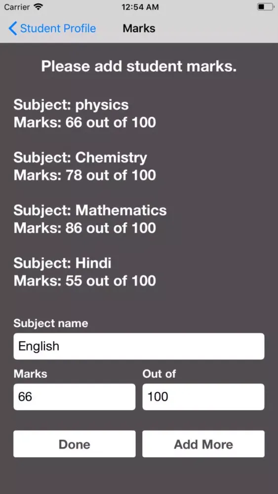 Screenshot di SchoolResult