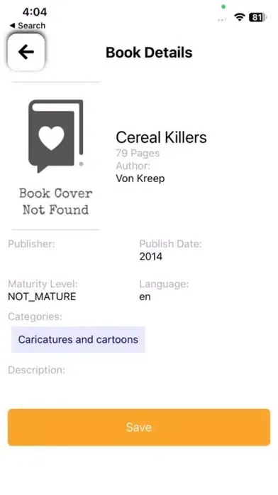 Capturas de pantalla de paw-book-finder