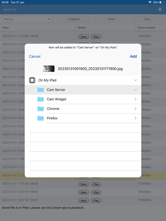 Capturas de tela do Audio Monitor iPad 