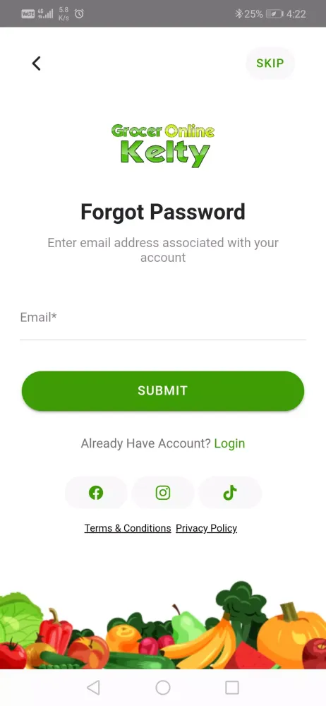Tangkapan skrin Grocer Online Kelty