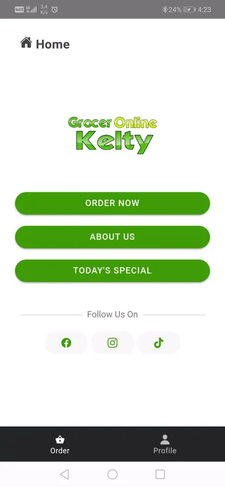 Tangkapan skrin Grocer Online Kelty