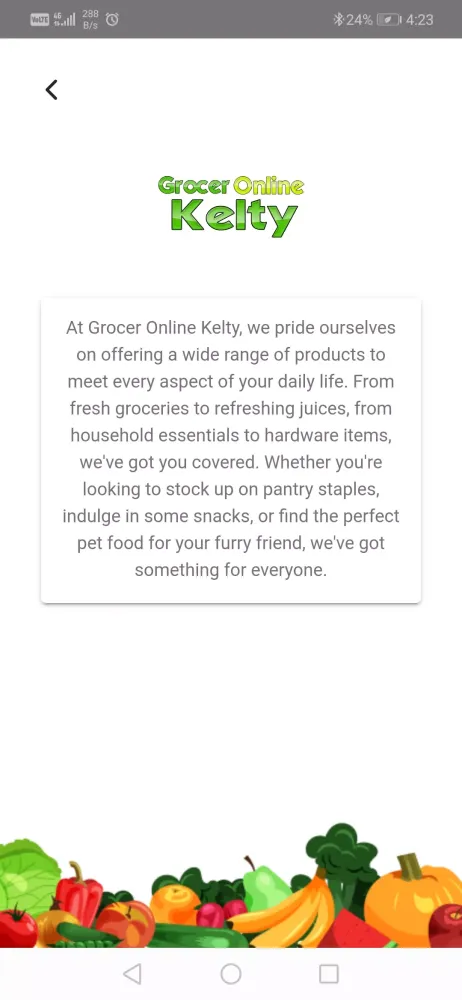 Tangkapan skrin Grocer Online Kelty