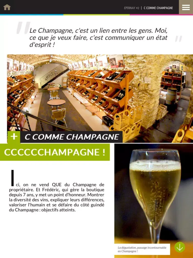 Capturas de pantalla de Epernay iPad 