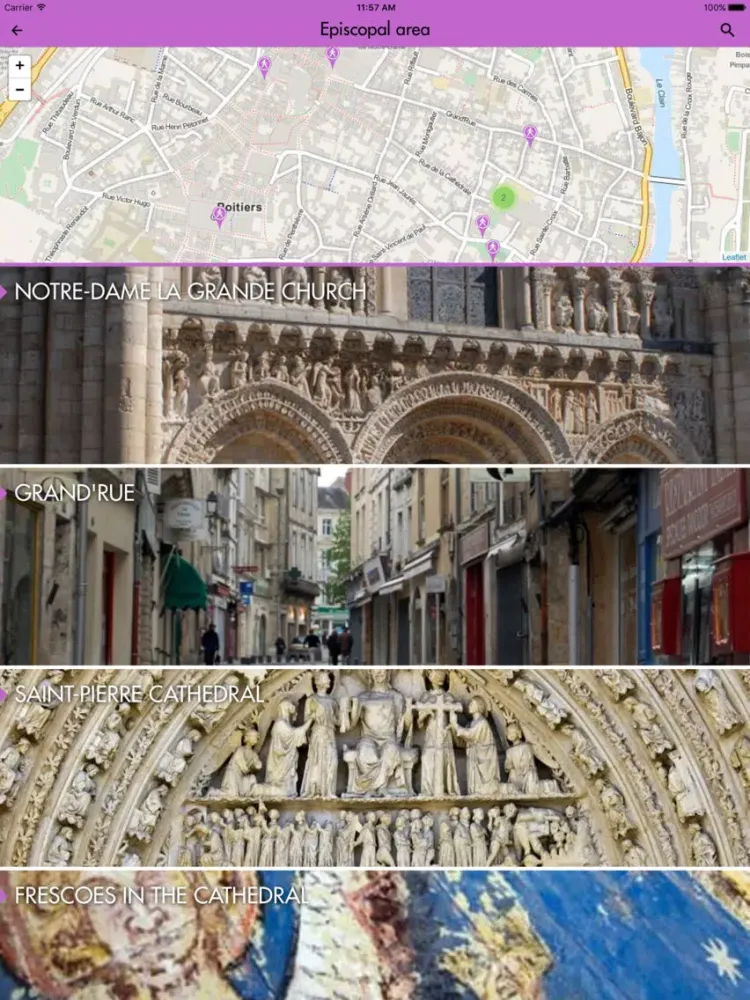 Audio guide of Poitiers iPad  스크린샷