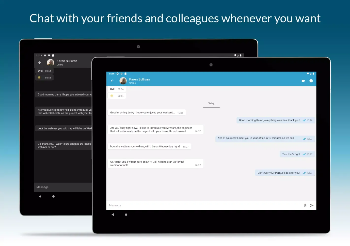 Zextras Chats Screenshots