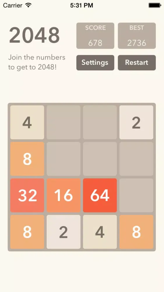 2048 HD swipe to challenge numbers free سکرین شاٹس